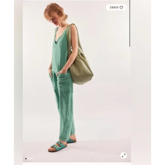 Free People Pants - Free People We The Free High Roller Jumpsuit Large NEW
